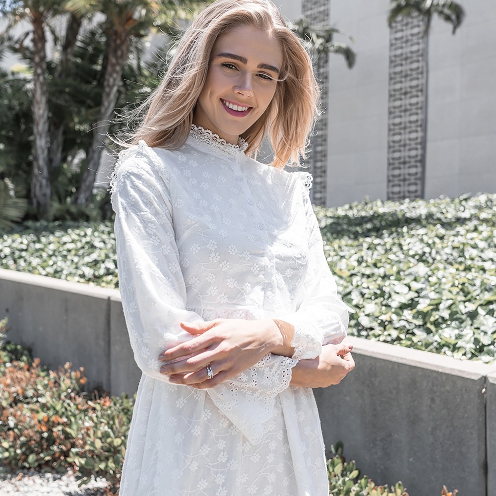 ModWhite White Magnolia Temple Dress